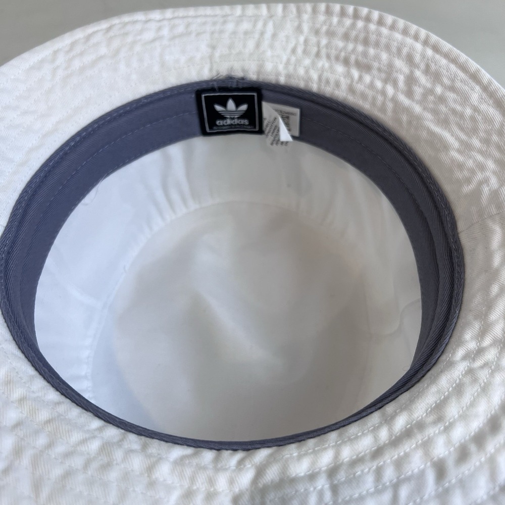 Adidas Trefoil Bucket Hat‎ White w/ Red, White, Blue Logo One Size - Picture 9 of 10